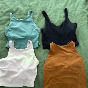 Stylish Women's Tops - Black, White, Teal, and Tan